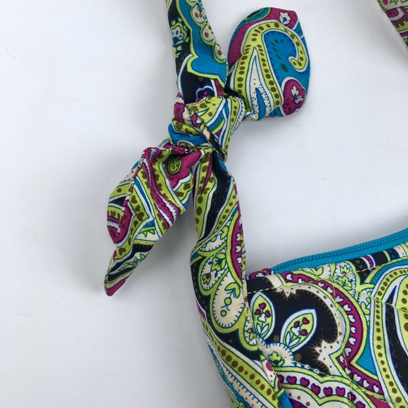 VERA BRADLEY SILK Zoe Paisley Shoulder Baguette - Picture 3 of 8